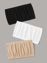 3pack Solid Bandeau Bra Set